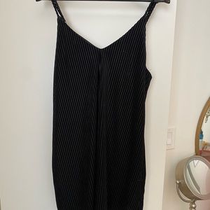 Black velvet shift dress
